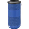 Global Industrial Round Perforated Trash Can, Blue, Steel 641313BL